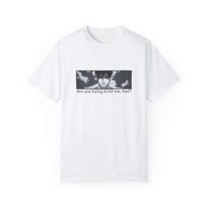Read more about the article Toji Fushiguro Unisex Garment-Dyed T-shirt with ‘Are you trying to hit me, fool?’ Quote