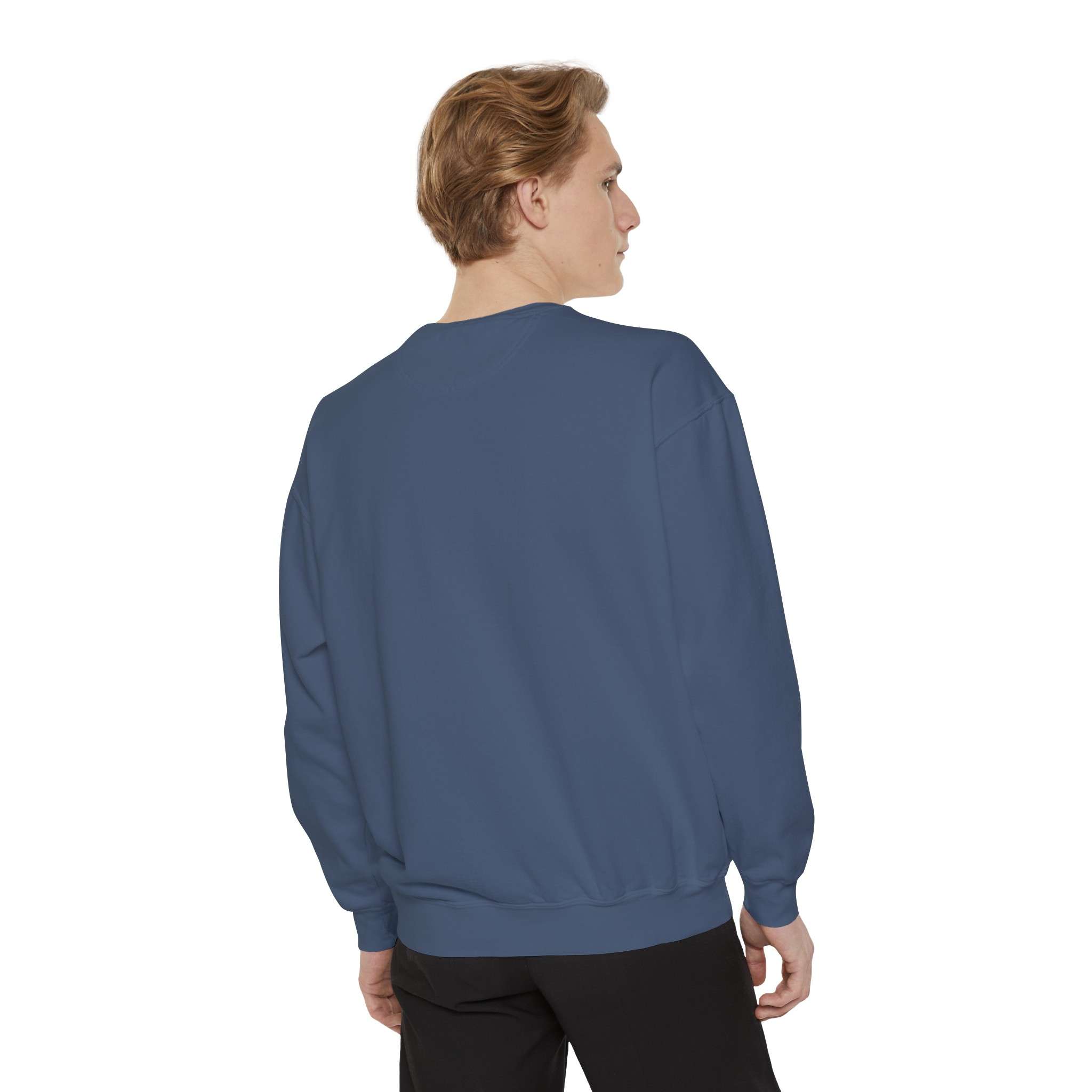 Cherished Moments Unisex Garment-Dyed Sweatshirt with Gojo Satoru and Geto Suguru Design
