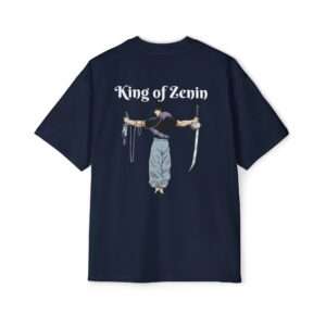 Read more about the article Fushiguro Toji Unique Character Design Men’s Heavy Oversized Tee with ‘King of Zenin’ Font