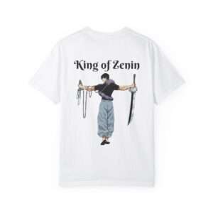 Read more about the article Magic Destroyer Fushiguro Toji Unique Character Design Unisex Garment-Dyed T-shirt with ‘King of Zenin’ Font