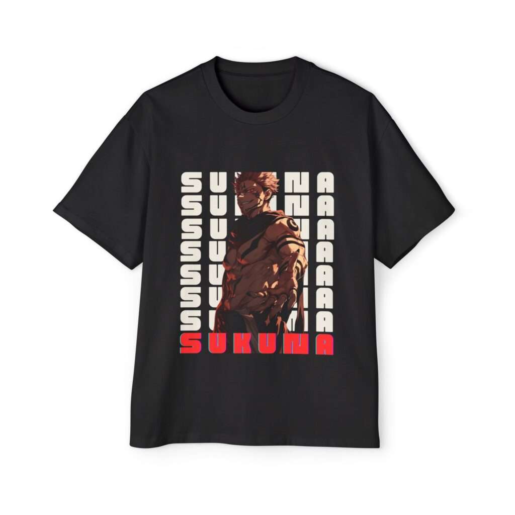 Read more about the article Ryomen Sukuna Men’s Heavy Oversized Tee with Stylish Sukuna Font Design