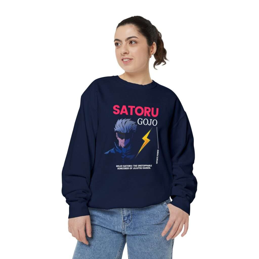 Read more about the article Gojo Satoru: The Unstoppable Sorcerer of Jujutsu Kaisen – Unisex Garment-Dyed Sweatshirt