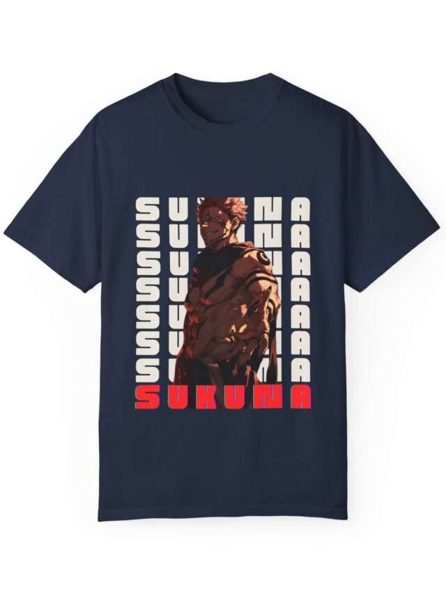 Read more about the article Ryomen Sukuna Unisex Garment-Dyed T-Shirt with Stylish Sukuna Font Design