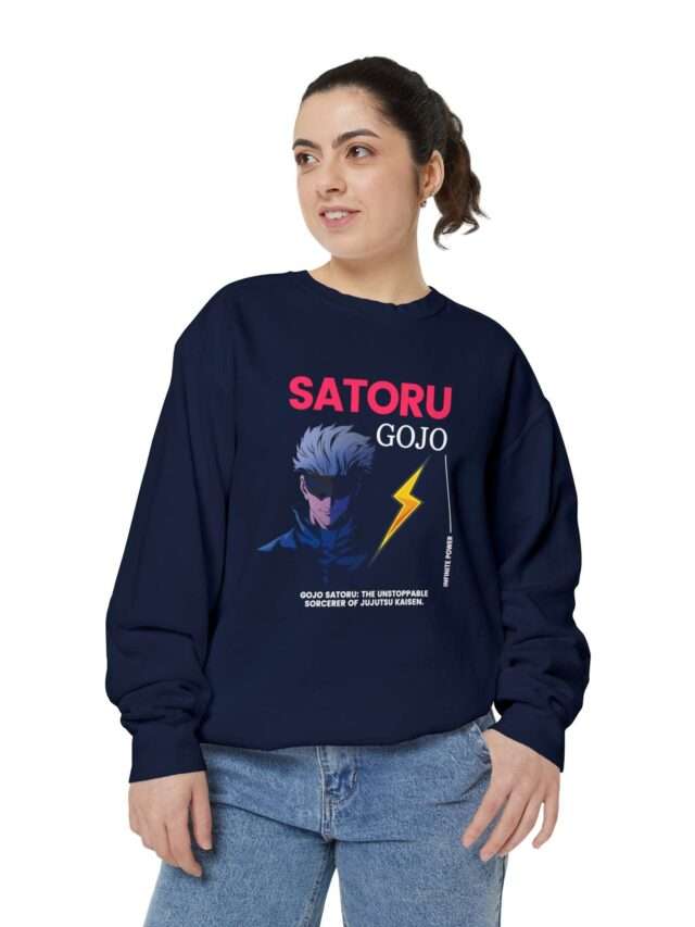 Read more about the article Gojo Satoru: The Unstoppable Sorcerer of Jujutsu Kaisen – Unisex Garment-Dyed Sweatshirt