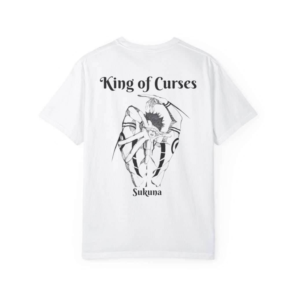Read more about the article Stylish Ryomen Sukuna Character Unisex Garment-Dyed T-shirt with Cool Bold Font Design