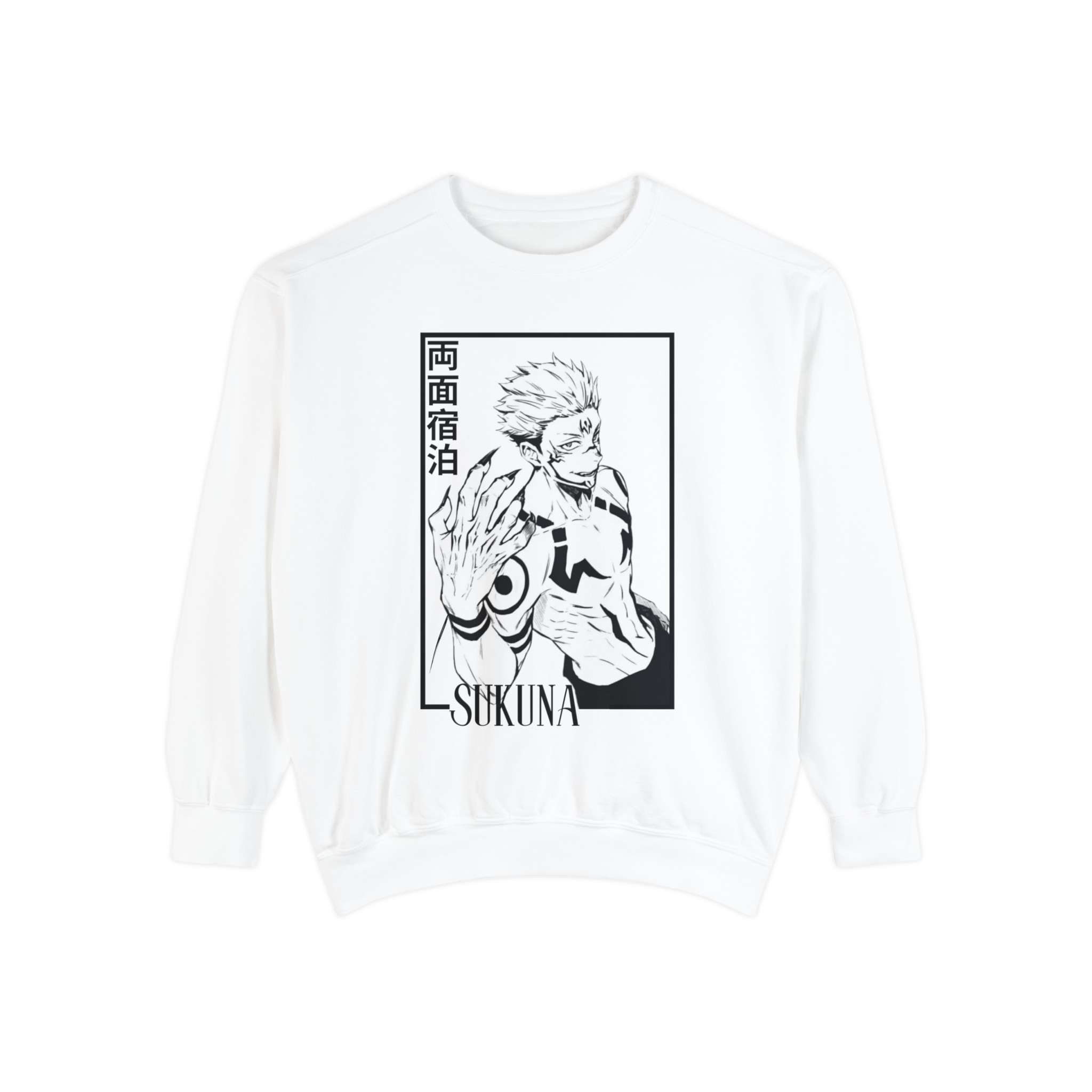 Stylish Sukuna Character Unisex Garment-Dyed Sweatshirt