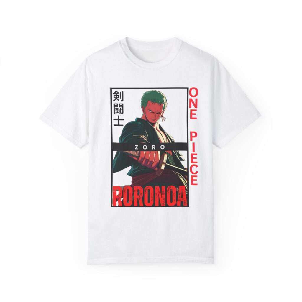 Read more about the article Roronoa Zoro Premium Unisex Garment-Dyed T-Shirt with Stylish Font Design