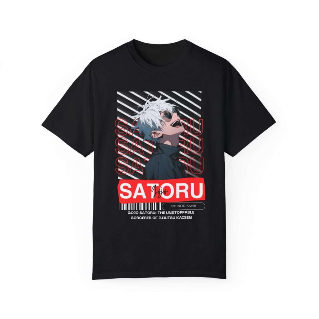 Read more about the article Gojo Satoru Signature Unisex Garment-Dyed Tee – Iconic Style