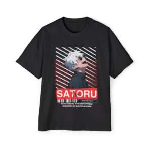 Read more about the article Stylish Gojo Satoru Men’s Heavy Oversized Tee with Signature Font