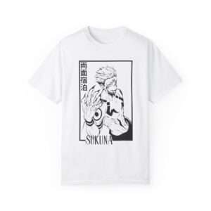 Read more about the article Sukuna Character Art Unisex Garment-Dyed T-Shirt with Stylish Font Design