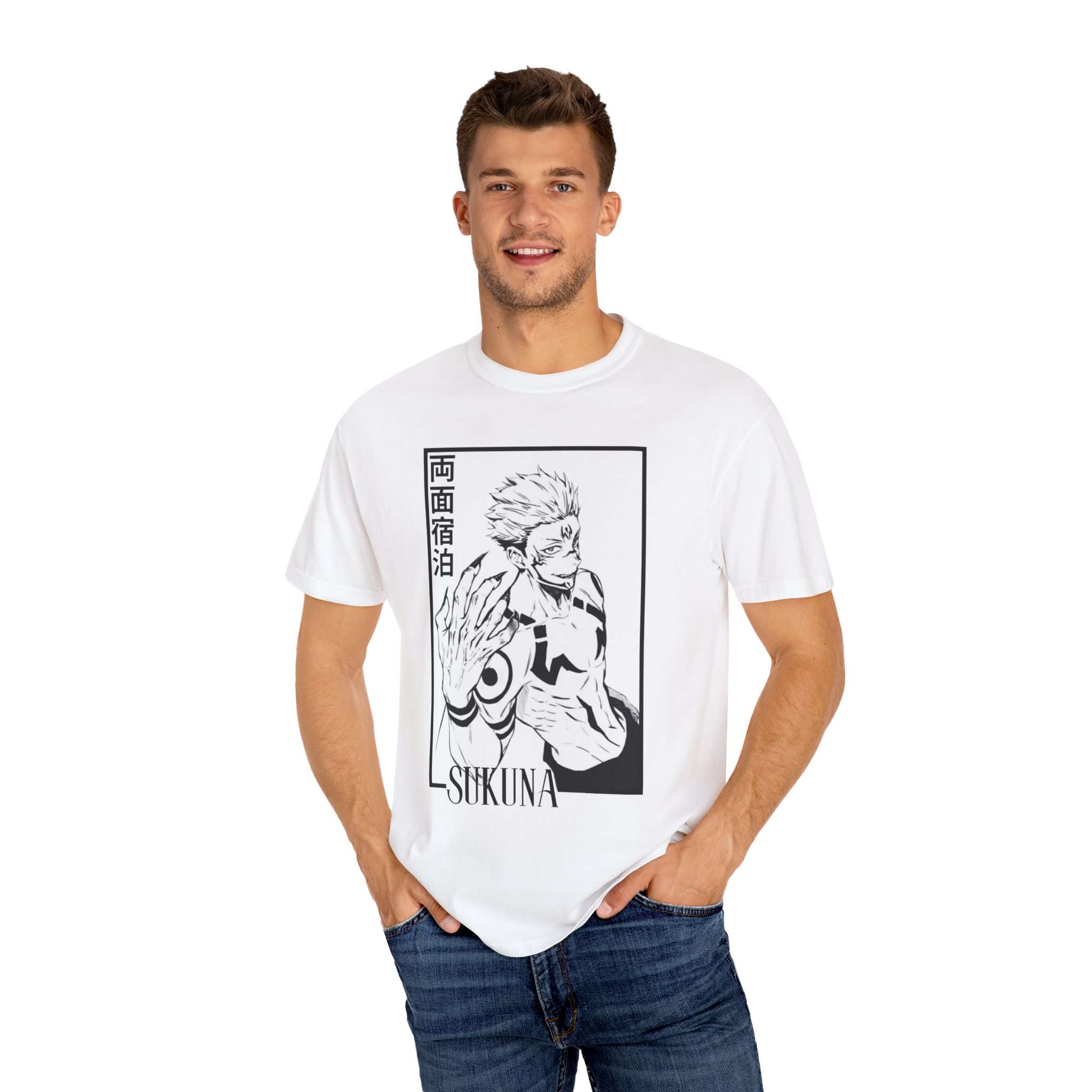 Sukuna Character Art Unisex Garment-Dyed T-Shirt