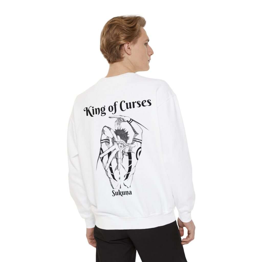 Read more about the article Unisex Garment-Dyed Sweatshirt with Stylish ‘Sukuna the King of Curses’ Design