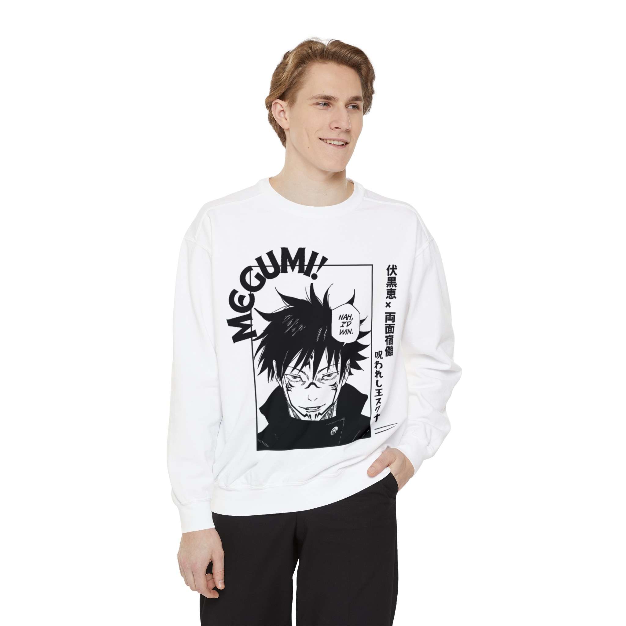 Stylish Megumi X Sukuna Unisex Garment-Dyed Sweatshirt