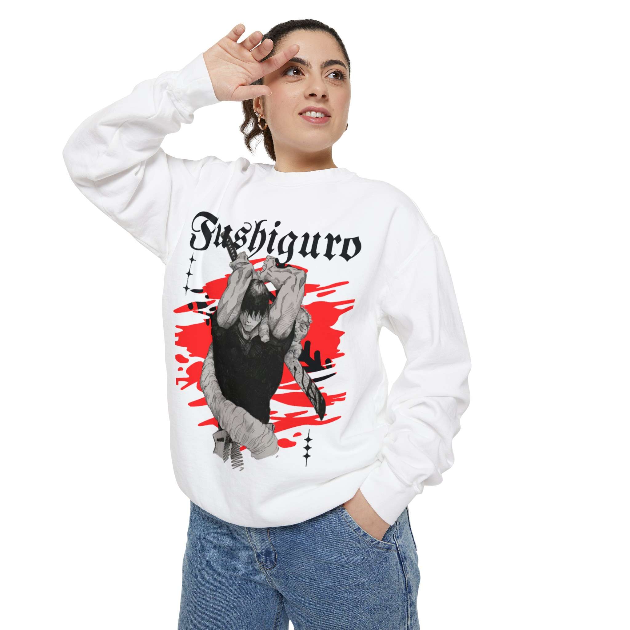 Exclusive Fushiguro Toji Signature Design Unisex Garment-Dyed Sweatshirt