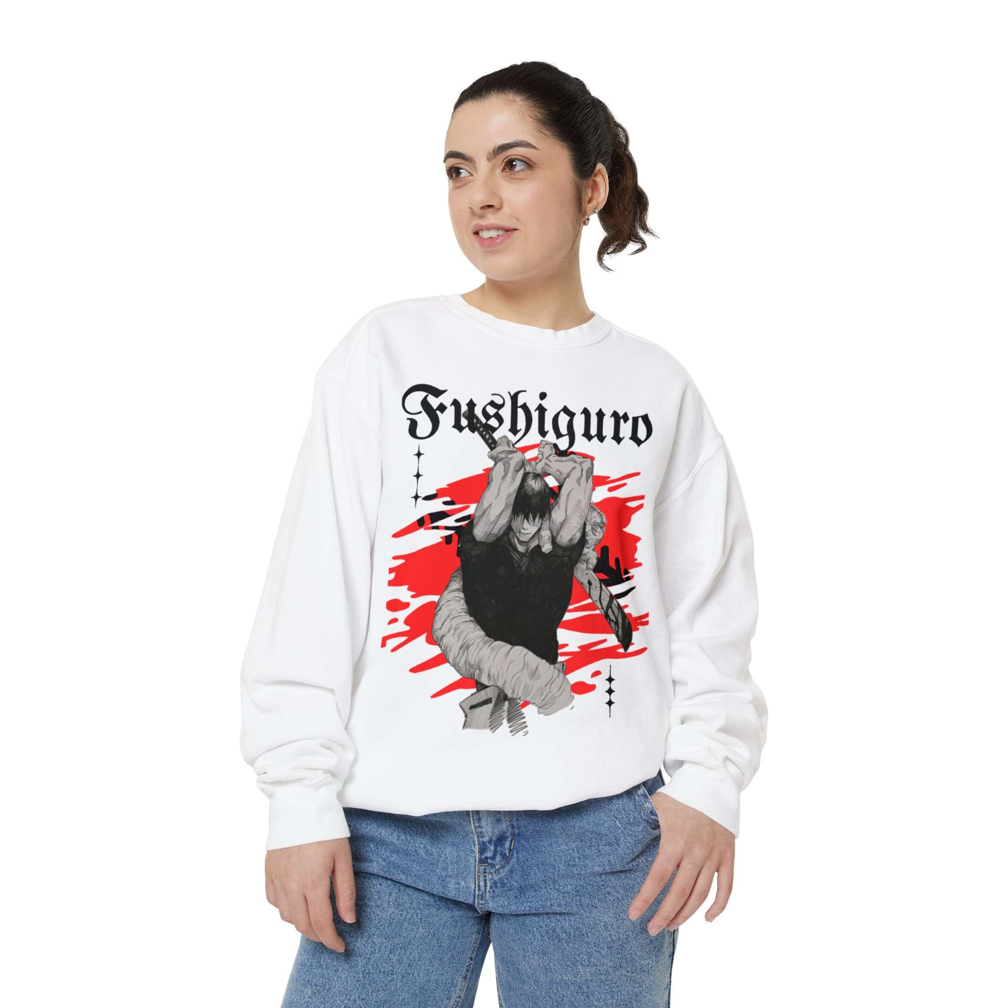 Exclusive Fushiguro Toji Signature Design Unisex Garment-Dyed Sweatshirt