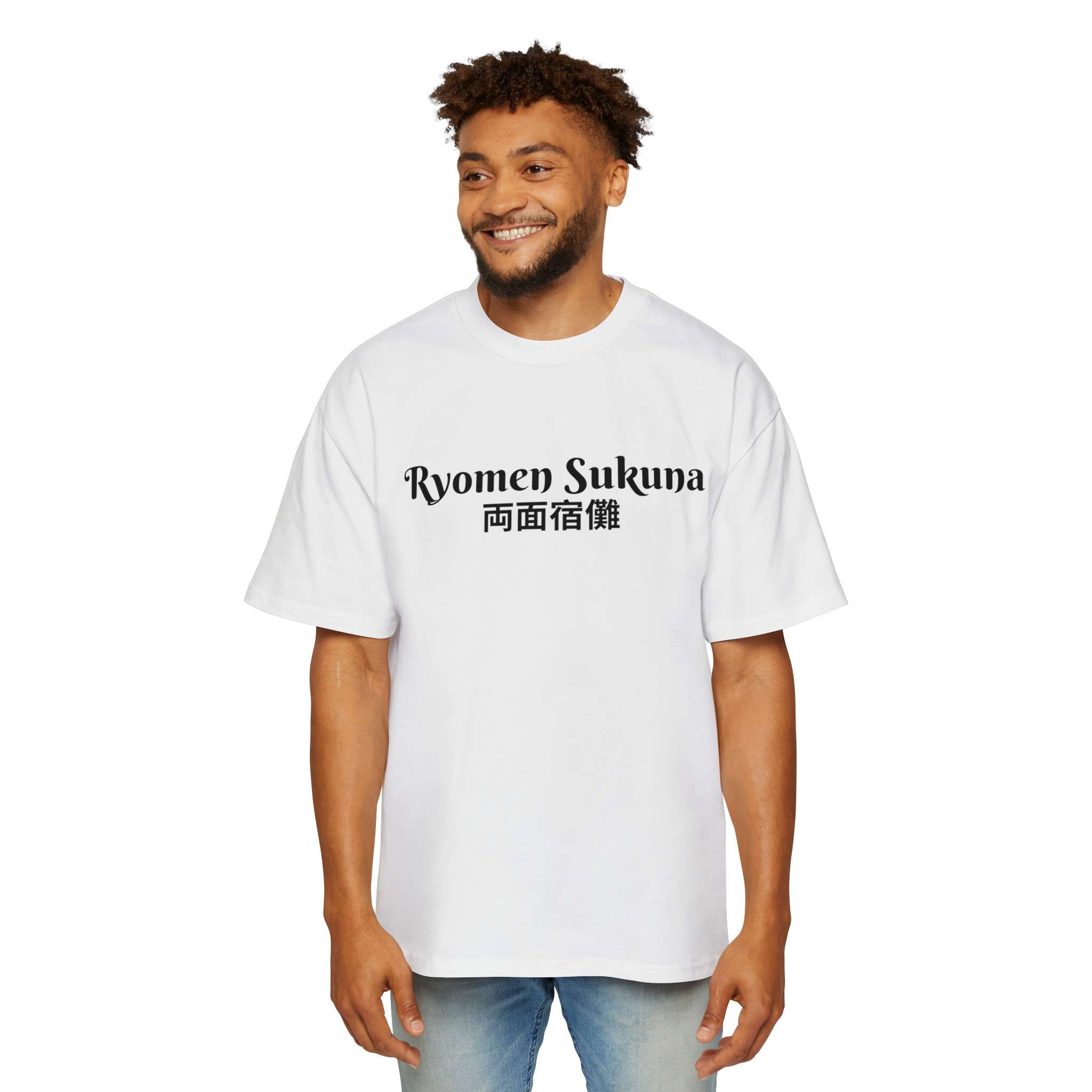 Stylish Ryomen Sukuna Character Men's Heavy Oversized Tee