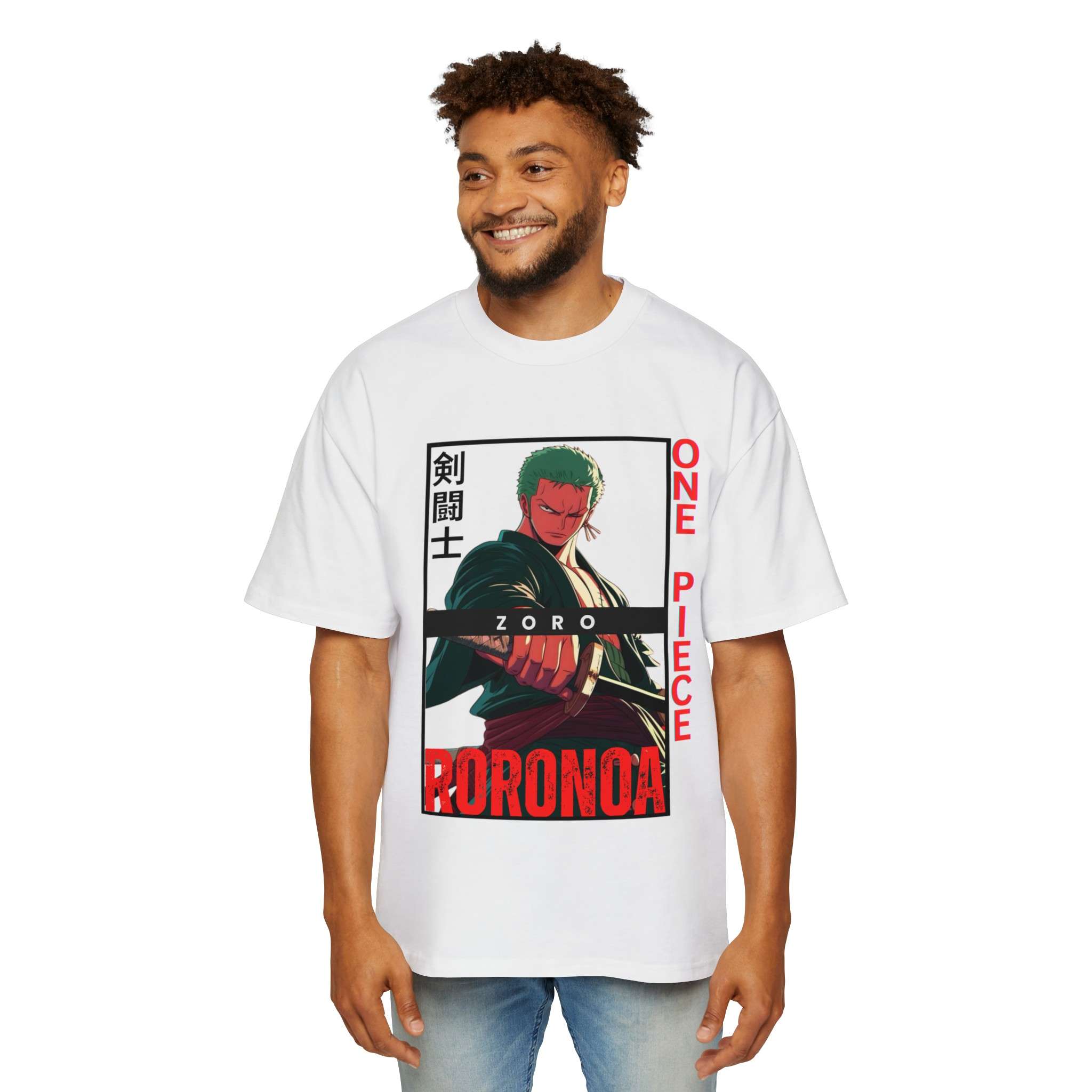 Roronoa Zoro Men's Heavy Oversized Tee