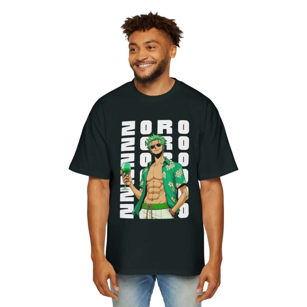 Read more about the article Roronoa Zoro Men’s Heavy Oversized Tee – Bold Anime Design with Stylish ‘Zoro’ Font