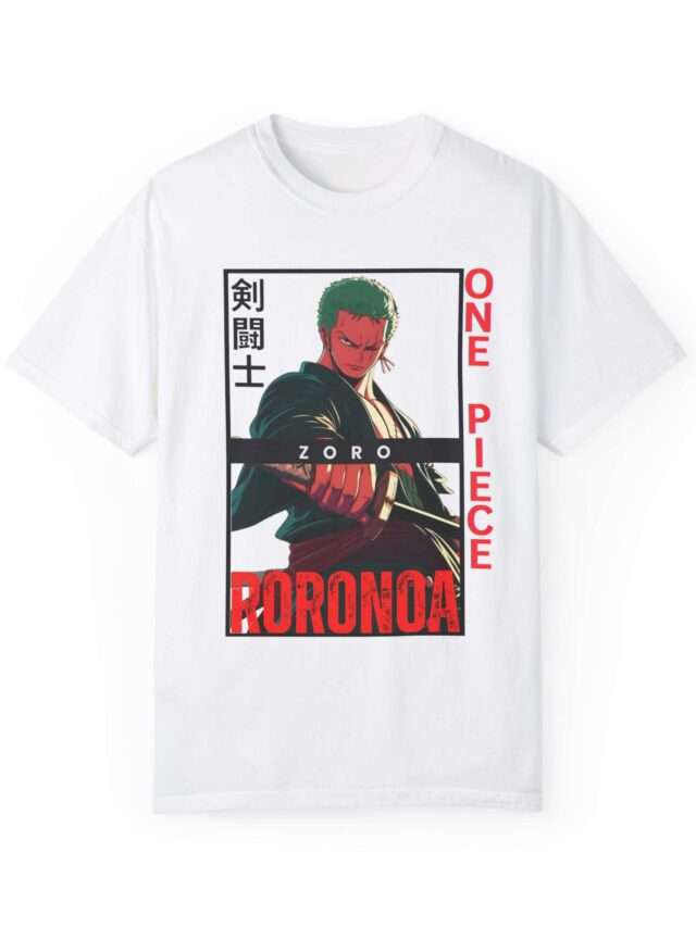 Read more about the article Roronoa Zoro Premium Unisex Garment-Dyed T-Shirt with Stylish Font Design