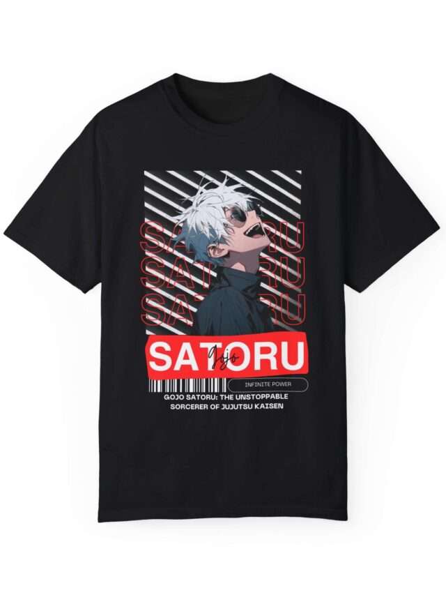 Read more about the article Gojo Satoru Signature Unisex Garment-Dyed Tee – Iconic Style