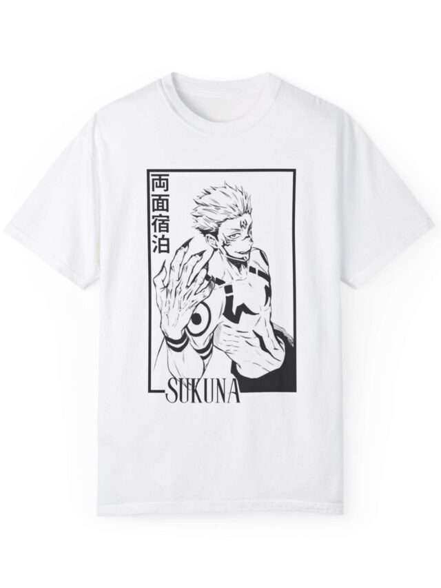 Read more about the article Sukuna Character Art Unisex Garment-Dyed T-Shirt with Stylish Font Design