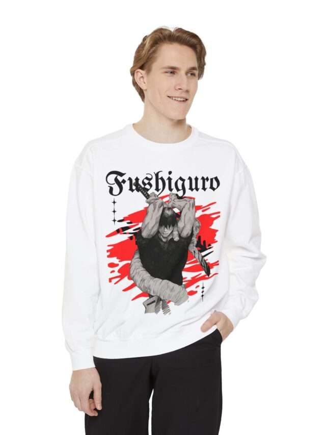 Read more about the article Exclusive Fushiguro Toji Signature Design Unisex Garment-Dyed Sweatshirt with Stylish Font Artwork