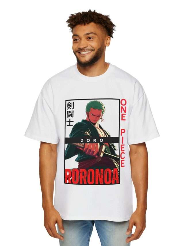 Read more about the article Roronoa Zoro Men’s Heavy Oversized Tee – Stylish and Bold Design