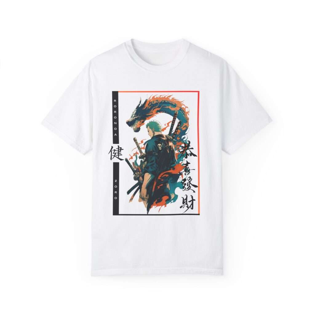 Read more about the article Epic Roronoa Zoro Unisex Garment-Dyed Tee – Stylish ‘Zoro’ Inscription