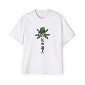 Read more about the article Roronoa Zoro Legendary Artwork Men’s Heavy Oversized Tee with Stylish ‘Zoro’ Font