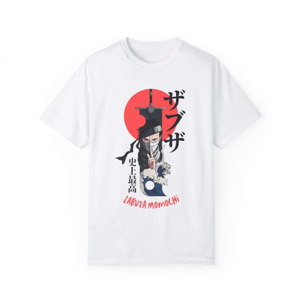 Read more about the article Zabuza Momochi Unisex Garment-Dyed T-Shirt with Stylish Japanese Font Design