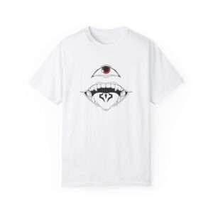 Read more about the article Sukuna Tongue & Eyes Art Unisex Garment-Dyed T-Shirt with Japanese Font