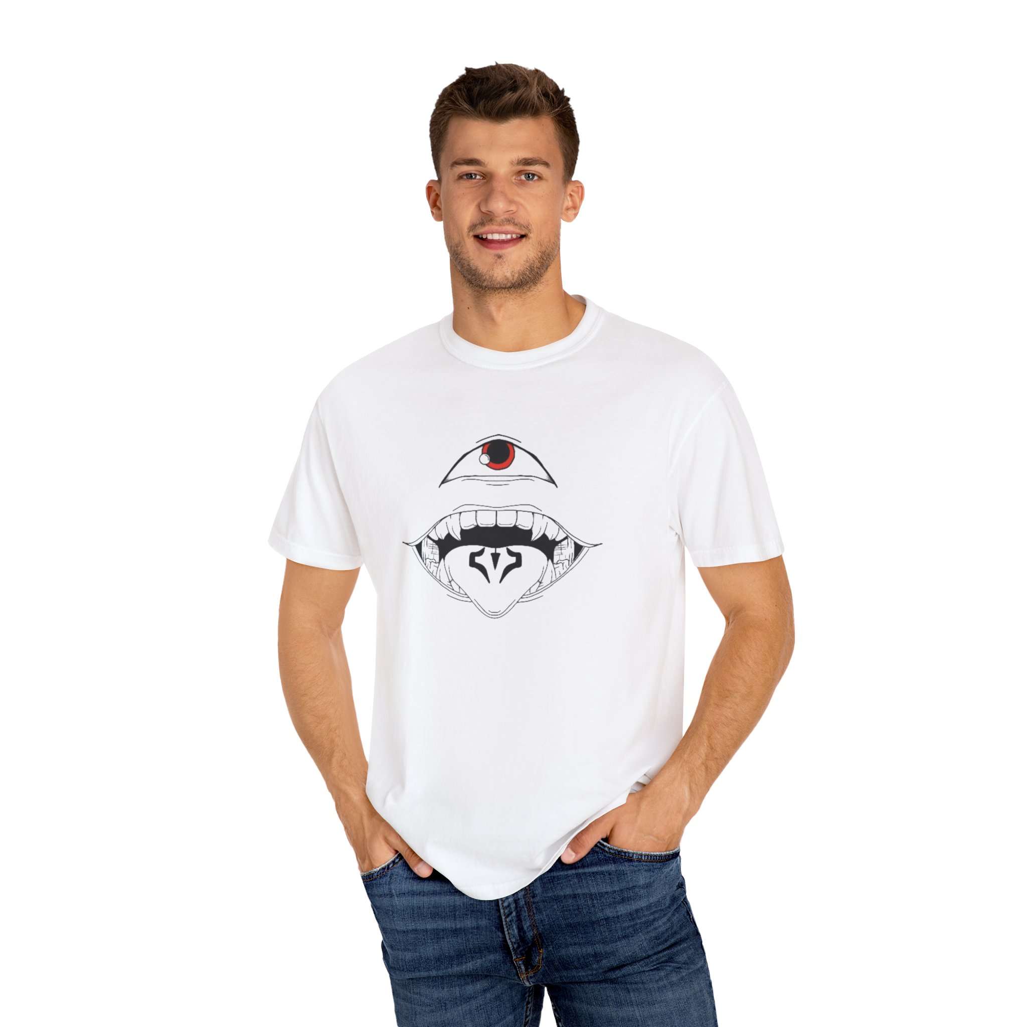 Sukuna Tongue & Eyes Art Unisex Garment-Dyed T-Shirt