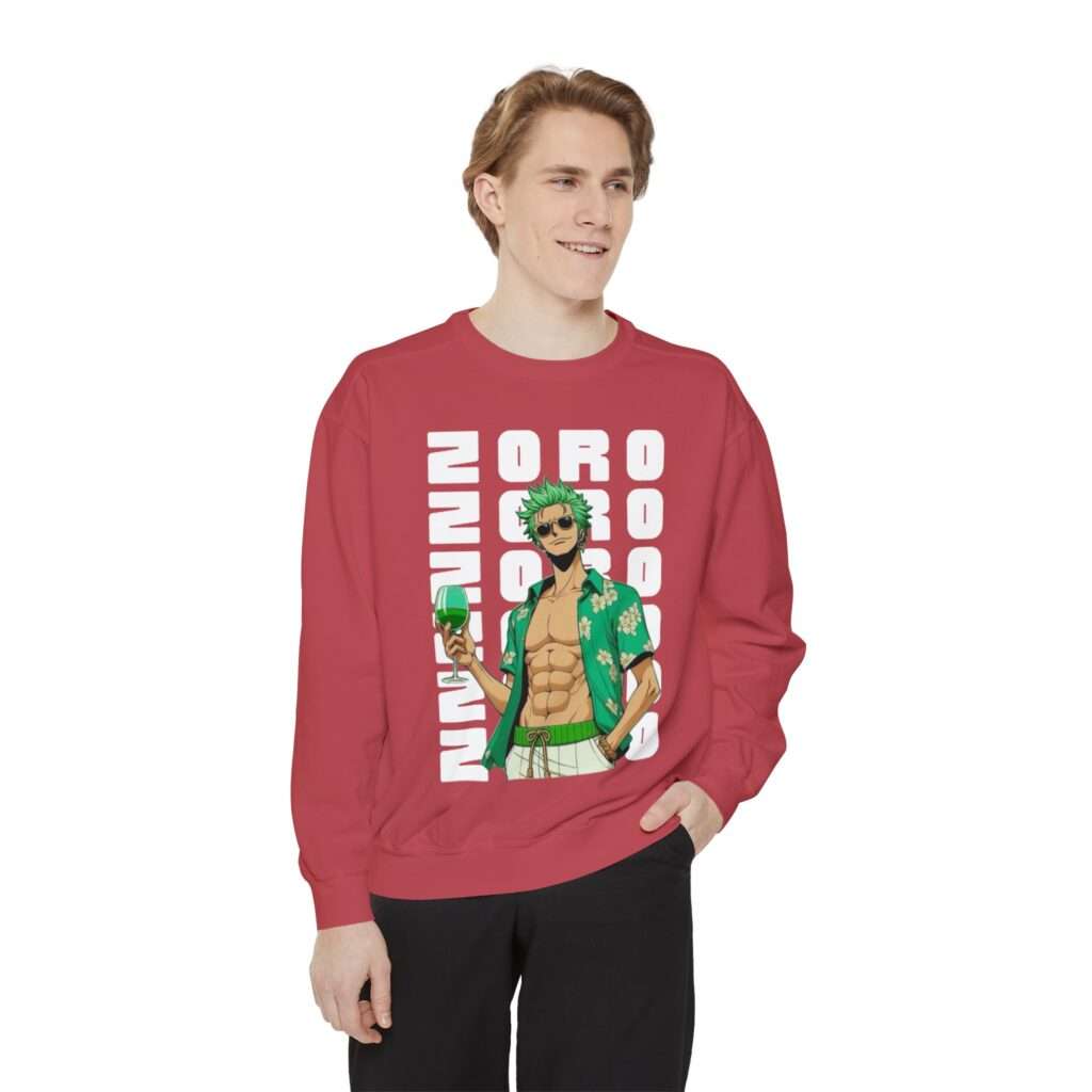 Read more about the article Epic Roronoa Zoro Design Unisex Garment-Dyed Sweatshirt with Stylish ‘Zoro’ Font