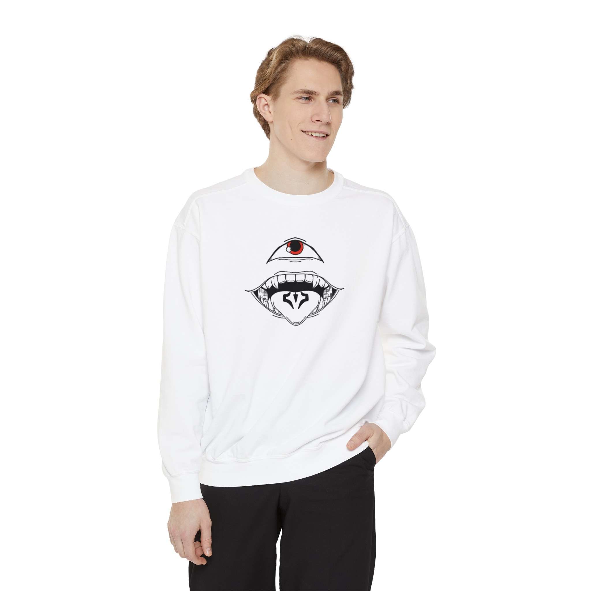 Sukuna Eyes & Tongue Unisex Garment-Dyed Sweatshirt