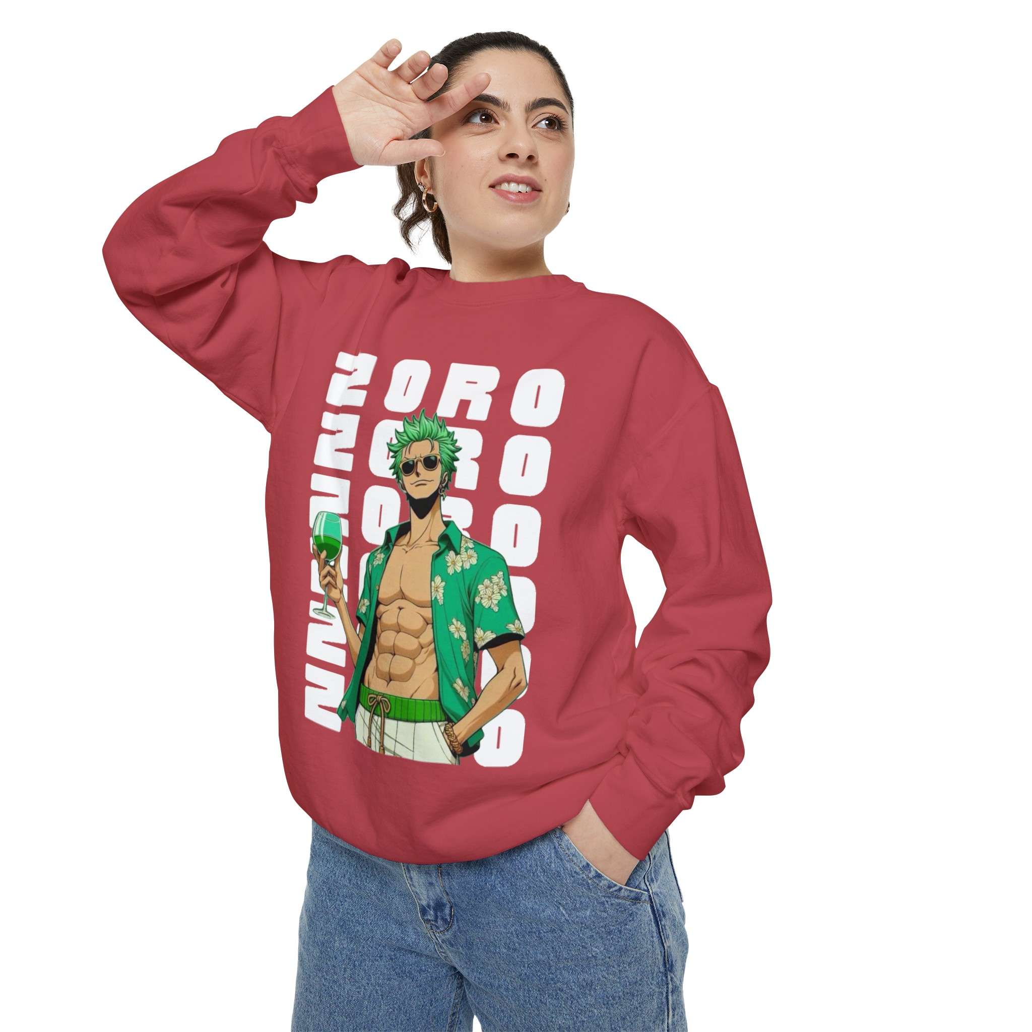 Epic Roronoa Zoro Design Unisex Garment-Dyed Sweatshirt