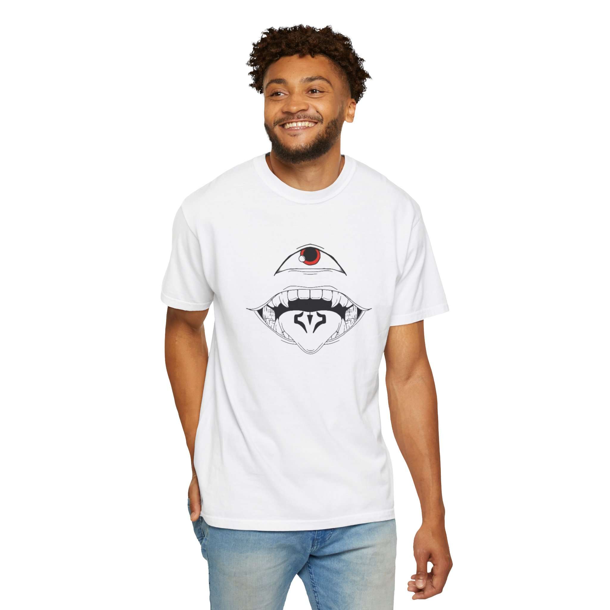 Sukuna Tongue & Eyes Art Unisex Garment-Dyed T-Shirt