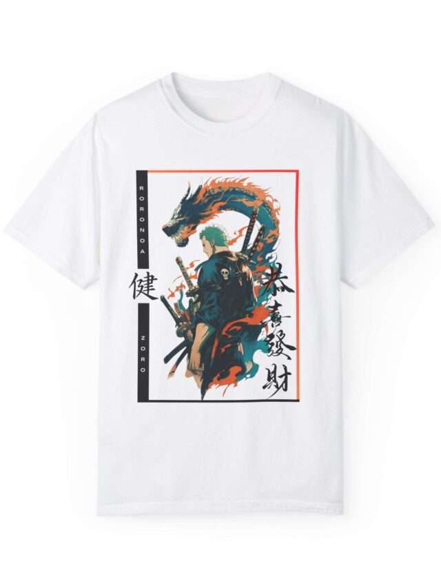 Read more about the article Epic Roronoa Zoro Unisex Garment-Dyed Tee – Stylish ‘Zoro’ Inscription